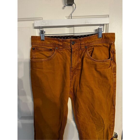 Prana Men’s Slim Fit Mustard Active Pant Twill sz 32X32 - Picture 3 of 10